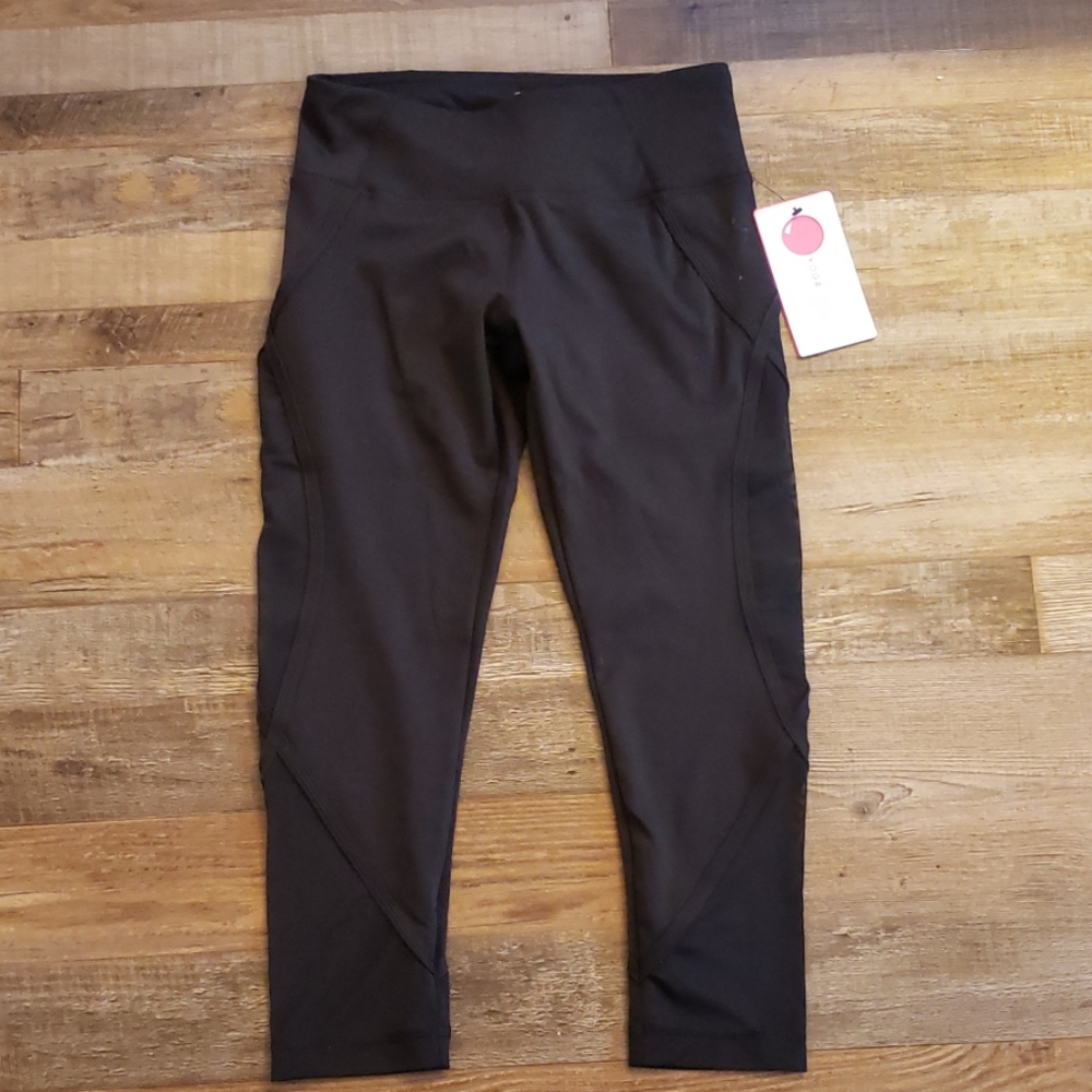 Yogalicios workout black pants size small